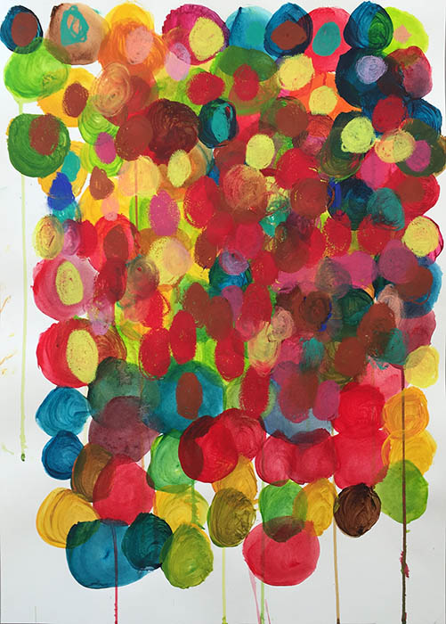 Gouache de Silvia von Niederhaüsern, vue de l'exposition 