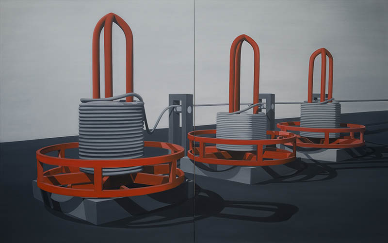 Sébastien Mettraux, Sans titre, huile sur toile, 200 x 320 cm, 2015