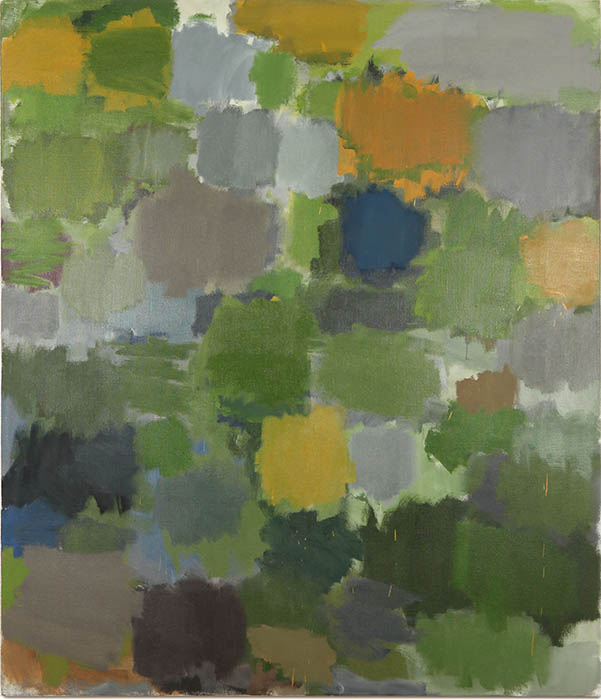 Peinture d'Ivo Vonlanthen, vue de l'exposition "Vibrations végétales" à la Ferme de la Chapelle
