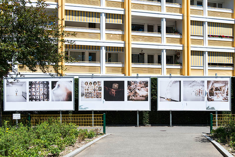 Photographies de François Schaer, vue de l'exposition "Raconte-moi" en Ville de Lancy