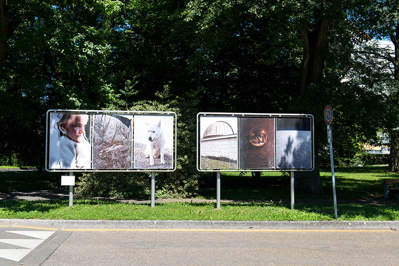 Photographies de Laura Keller "A la Conquête de l'Espace", vue de l'exposition "Raconte-moi" en Ville de Lancy