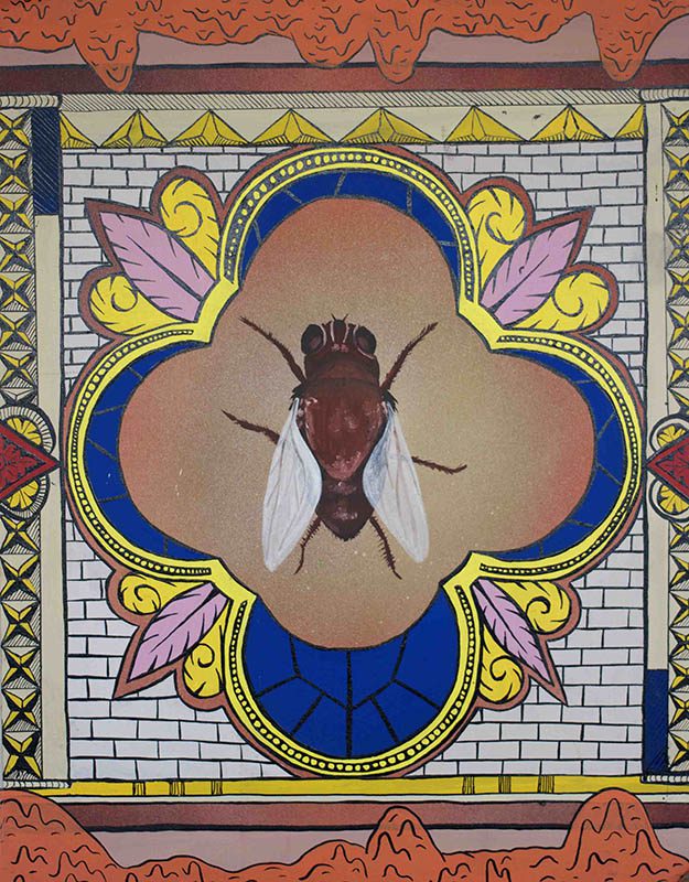 Vue de l'exposition "Sacré, profane" à la Ferme de la Chapelle