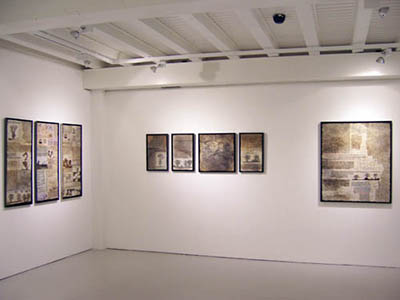 Vue de l'exposition "Visions scripturales" à la Ferme de la Chapelle