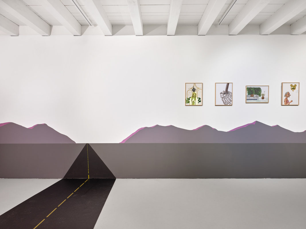 Peintures de de Sylvie Lambert, vue de l'exposition "Synthèse d'une nature" à la Ferme de la Chapelle