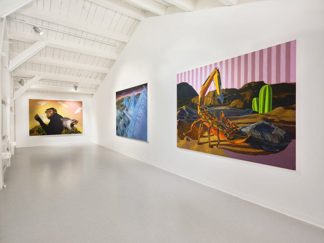 Peintures de de Sylvie Lambert, vue de l'exposition "Synthèse d'une nature" à la Ferme de la Chapelle