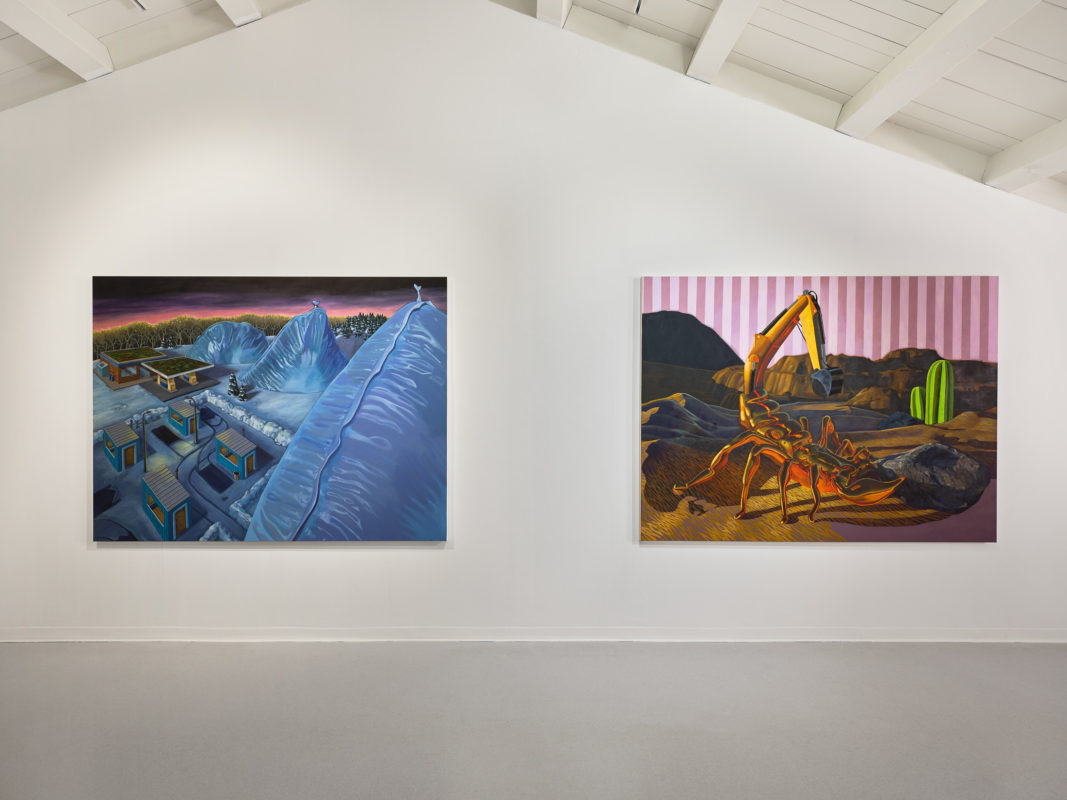 Peintures de de Sylvie Lambert, vue de l'exposition "Synthèse d'une nature" à la Ferme de la Chapelle