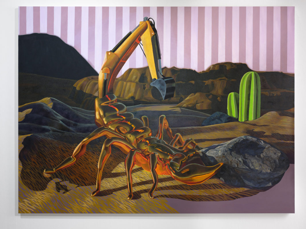 Peinture de de Sylvie Lambert, "Transformer", vue de l'exposition "Synthèse d'une nature" à la Ferme de la Chapelle
